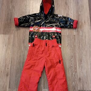 OBERMEYERS UNISEX KIDS SZ 8 SKI SNOW PANTS BONUS WESTERN CHIEF JACKET SZ 37